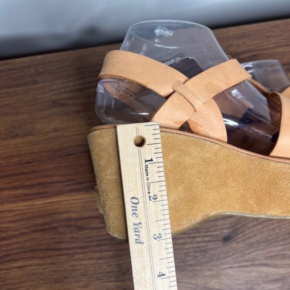Kork Ease Magdelena Platform Leather Buckle Wedge Sandals Sz 8 Earthy Neutral - Picture 15 of 16